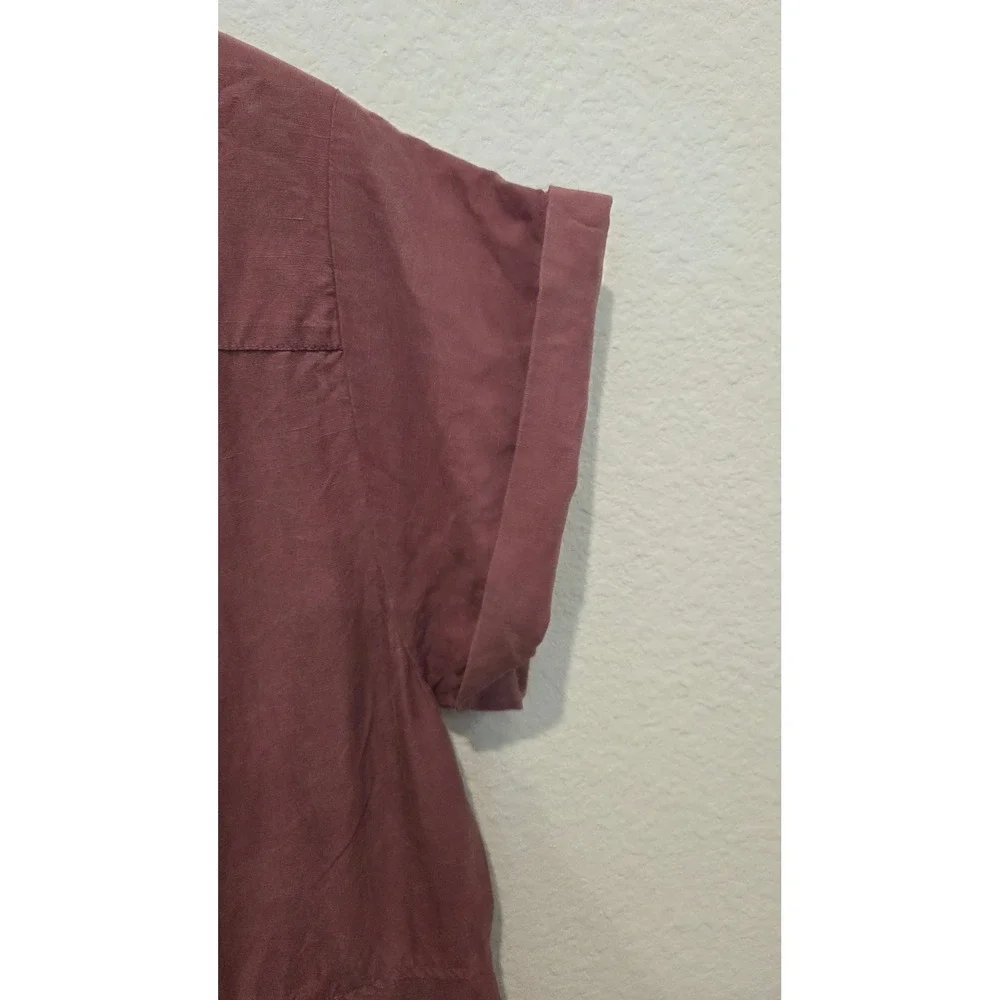 Alex Mill Expedition Jumpsuit Short Sleeve Tie Waist Rose Pink Utility XS
